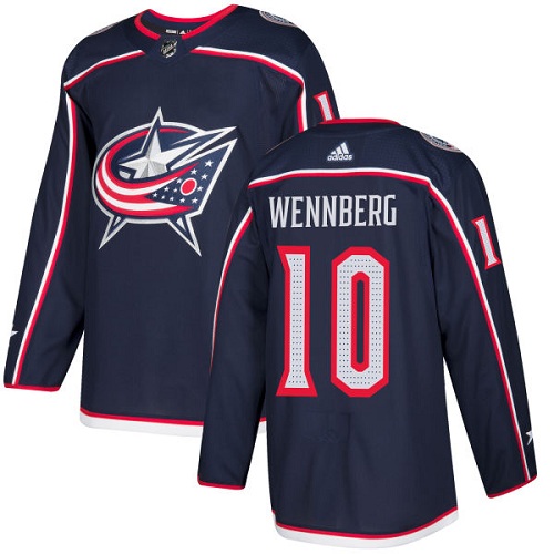 Herren Columbus Blue Jackets Eishockey Trikot Alexander Wennberg #10 Authentic Navy Blau Heim